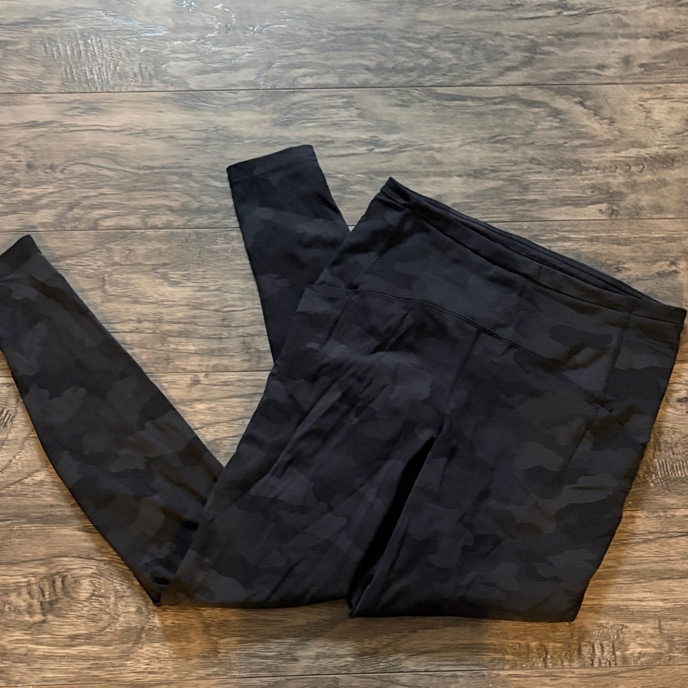 Black Camouflage Leggings Lululemon